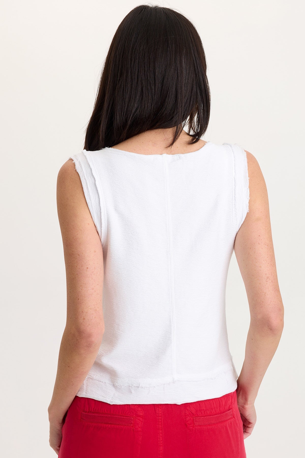 Ila Crepe Knit Raw Edge Tank