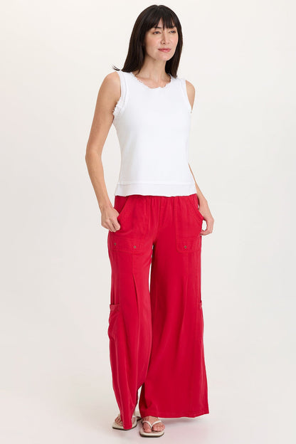 Ila Crepe Knit Raw Edge Tank