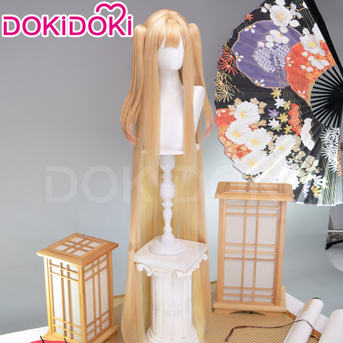 【150CM】DokiDoki Anime Cosmic Princess Kaguya! Cosplay Kaguya Wig Long Straight Light Brown Hair