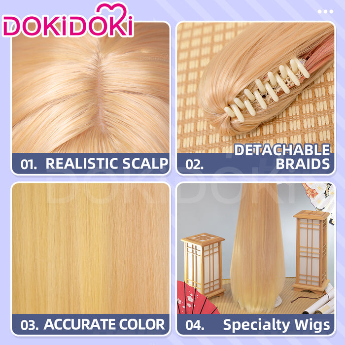 【150CM】DokiDoki Anime Cosmic Princess Kaguya! Cosplay Kaguya Wig Long Straight Light Brown Hair