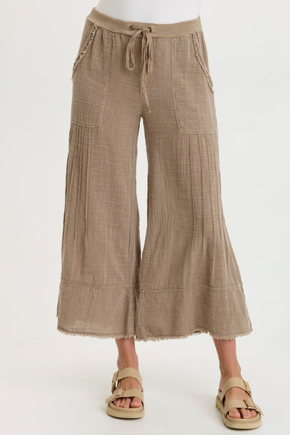 Ace Gauze Wide Leg Crop