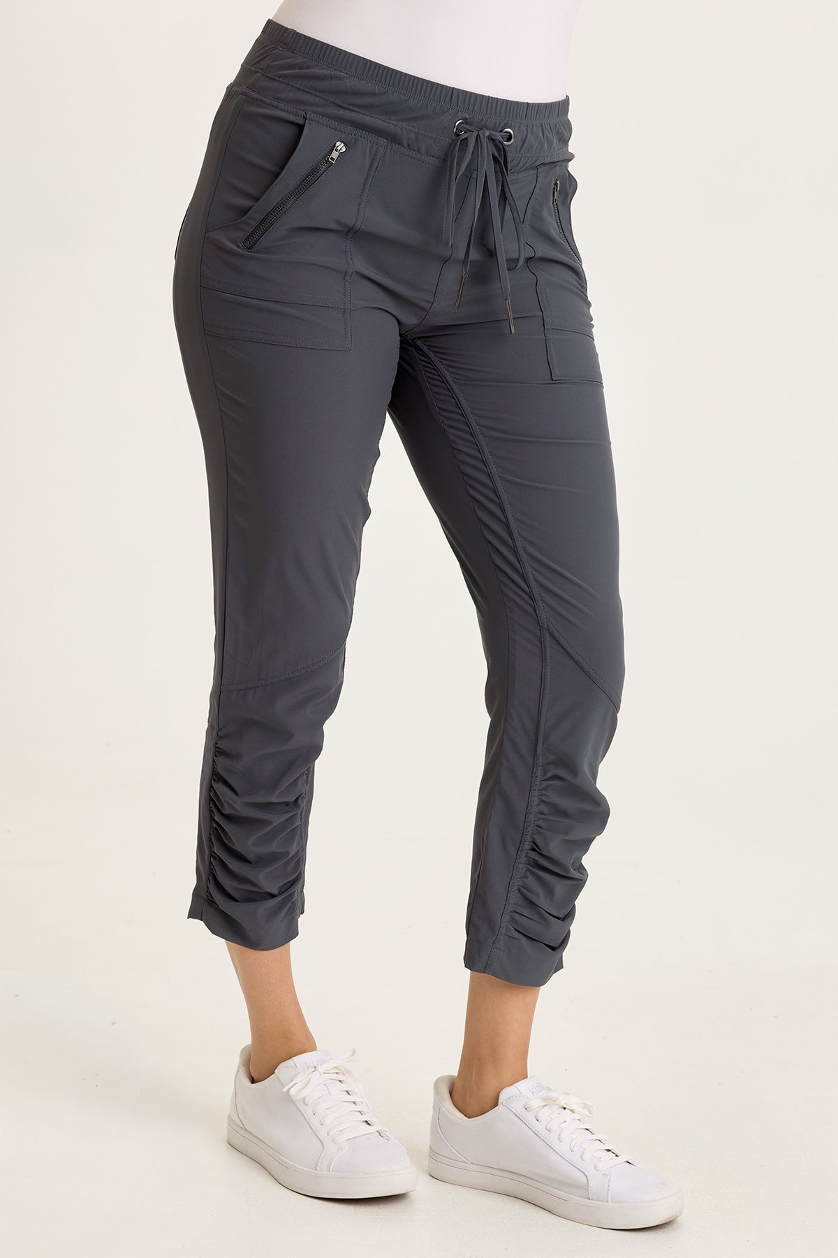 Aksana Whisper Stretch Ruched Active Slim Pant