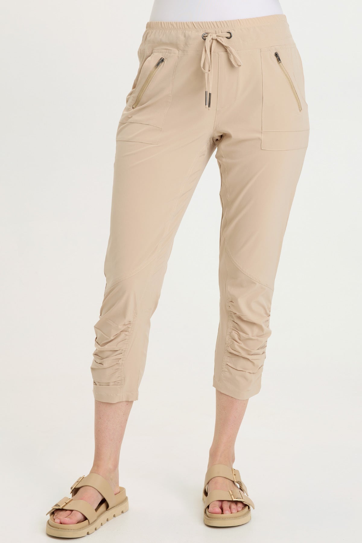 Aksana Whisper Stretch Ruched Active Slim Pant