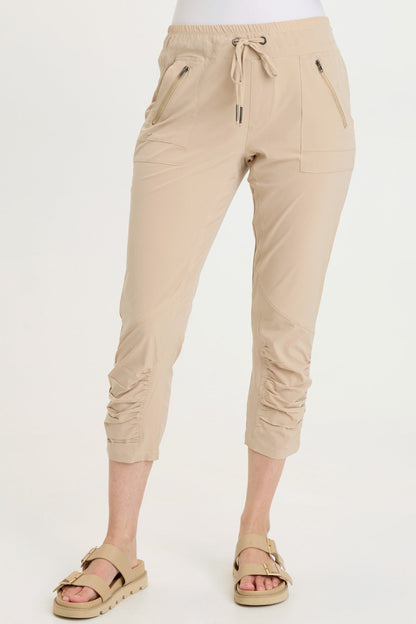 Aksana Whisper Stretch Ruched Active Slim Pant