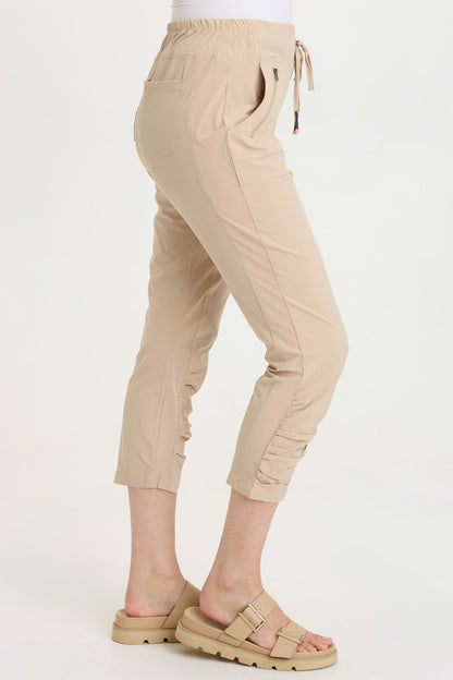 Aksana Whisper Stretch Ruched Active Slim Pant