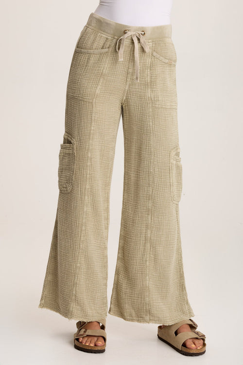 Rizal Gauze Pocket Flare Pant