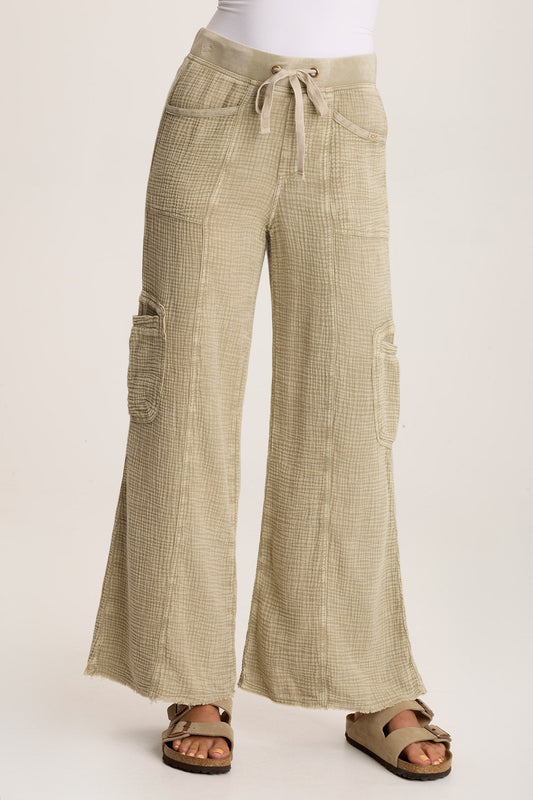 Rizal Gauze Pocket Flare Pant