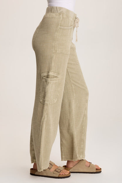 Rizal Gauze Pocket Flare Pant