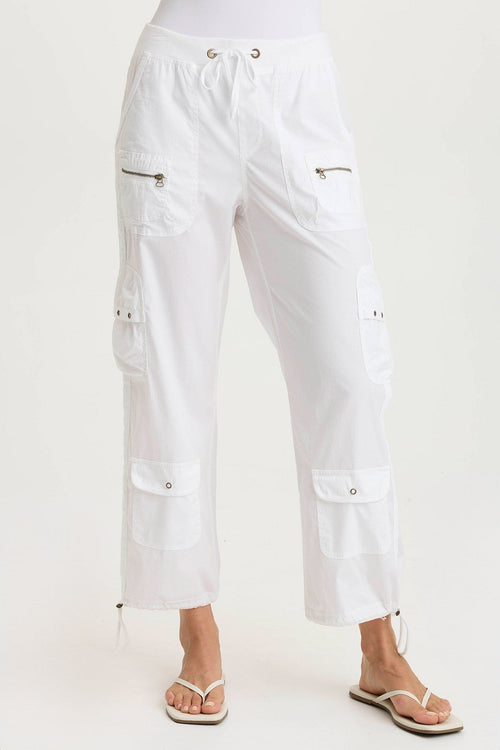 Langley Poplin Cinched Leg Cargo Pant