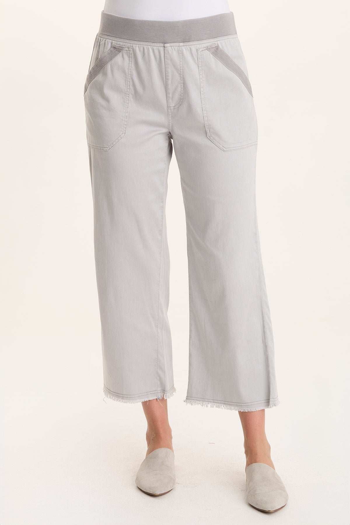 Daga Tencel Flared Leg Pull-On Crop Pant