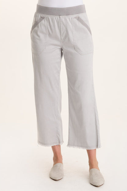 Daga Tencel Flared Leg Pull-On Crop Pant