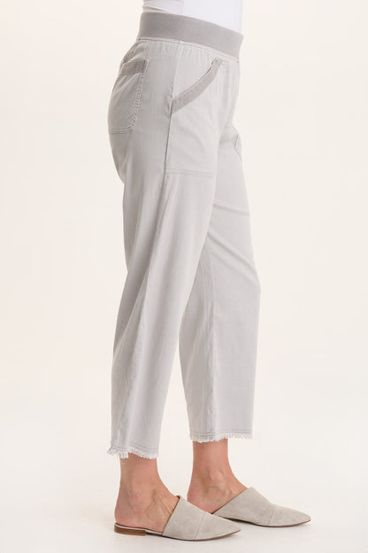 Daga Tencel Flared Leg Pull-On Crop Pant