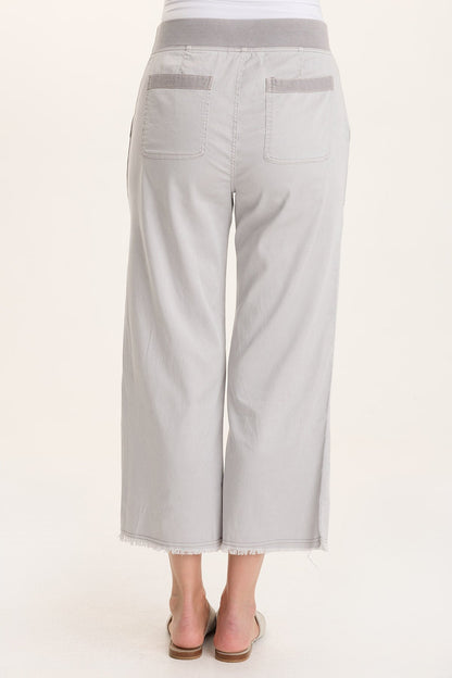 Daga Tencel Flared Leg Pull-On Crop Pant