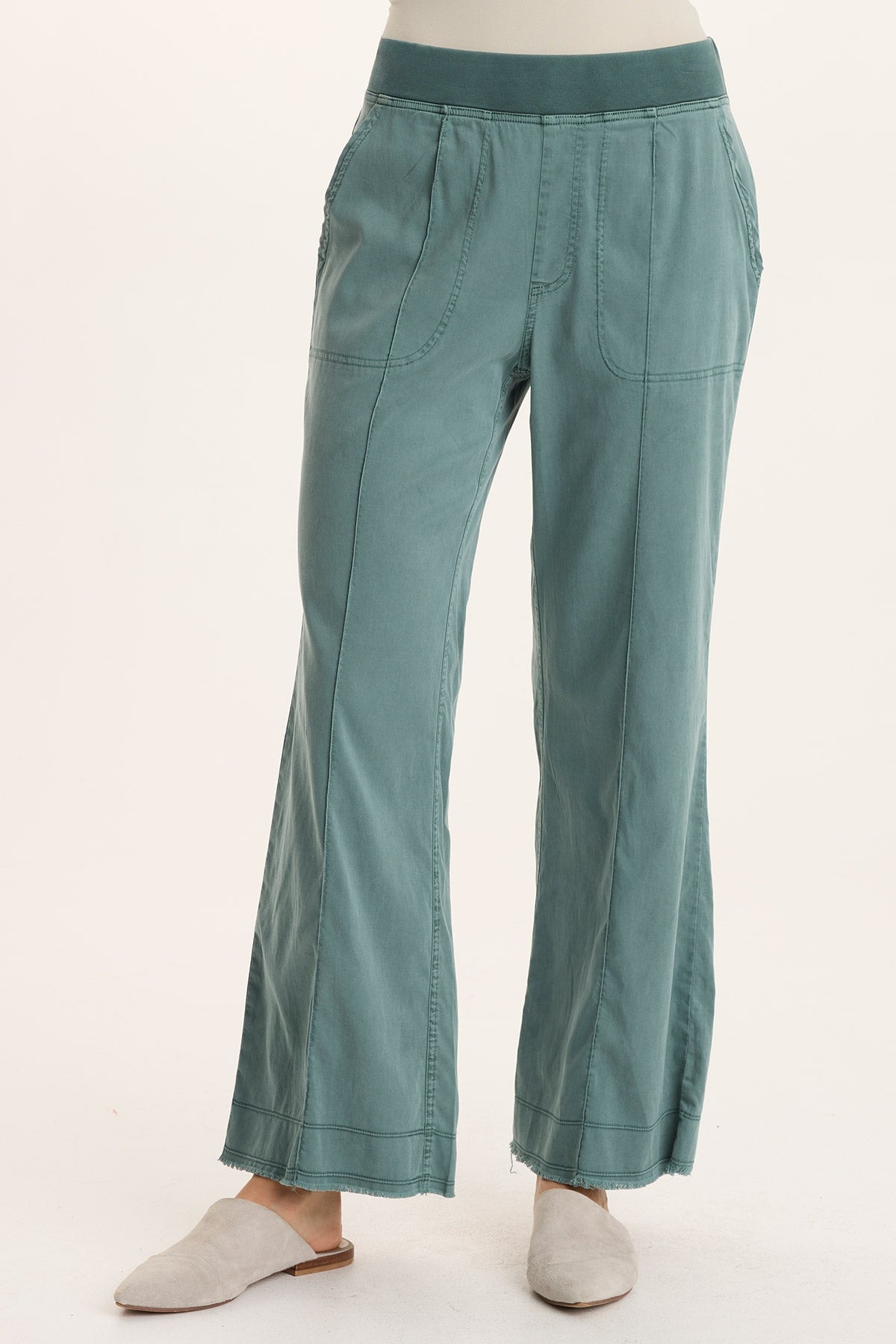 Orn Tencel Pull-On Wide-Leg Pant