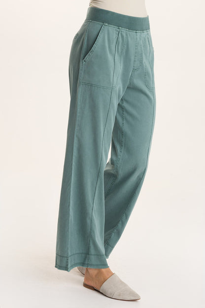 Orn Tencel Pull-On Wide-Leg Pant