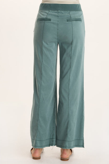 Orn Tencel Pull-On Wide-Leg Pant