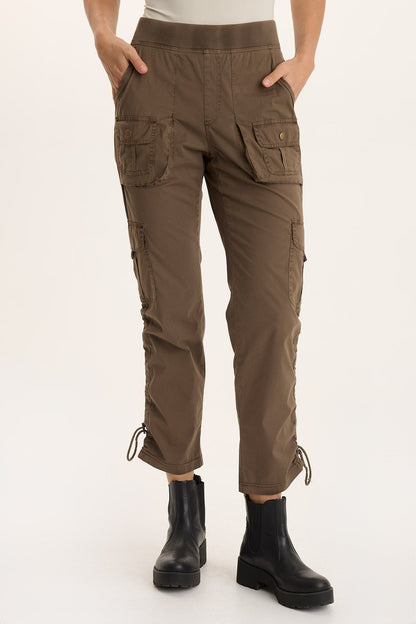 Keon Adjustable Cord Slim Leg Cargo Pant