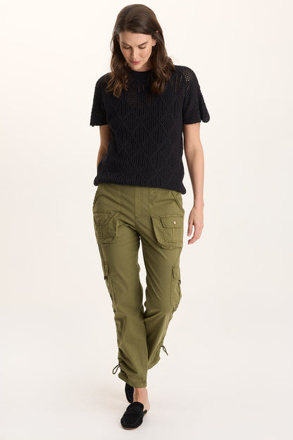 Keon Adjustable Cord Slim Leg Cargo Pant