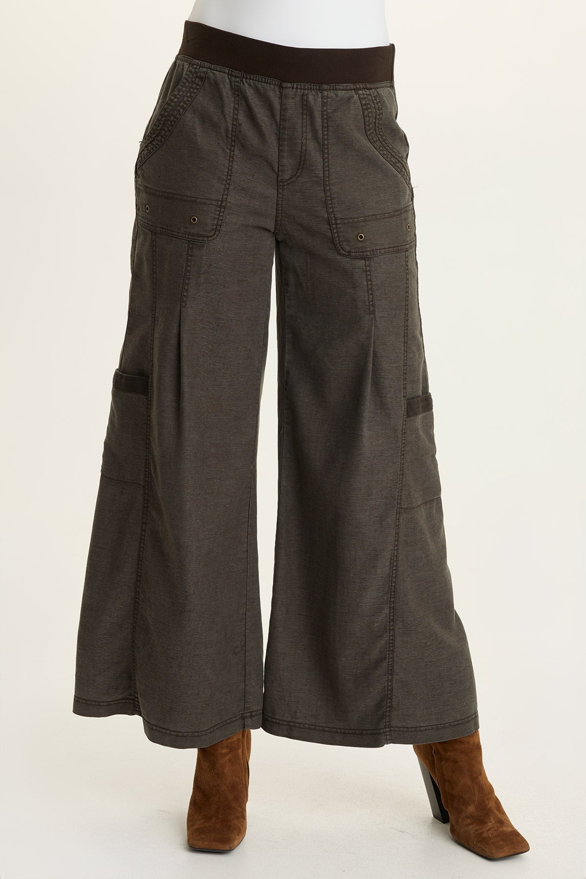 Tove Twill Cargo Wide-Leg Pant