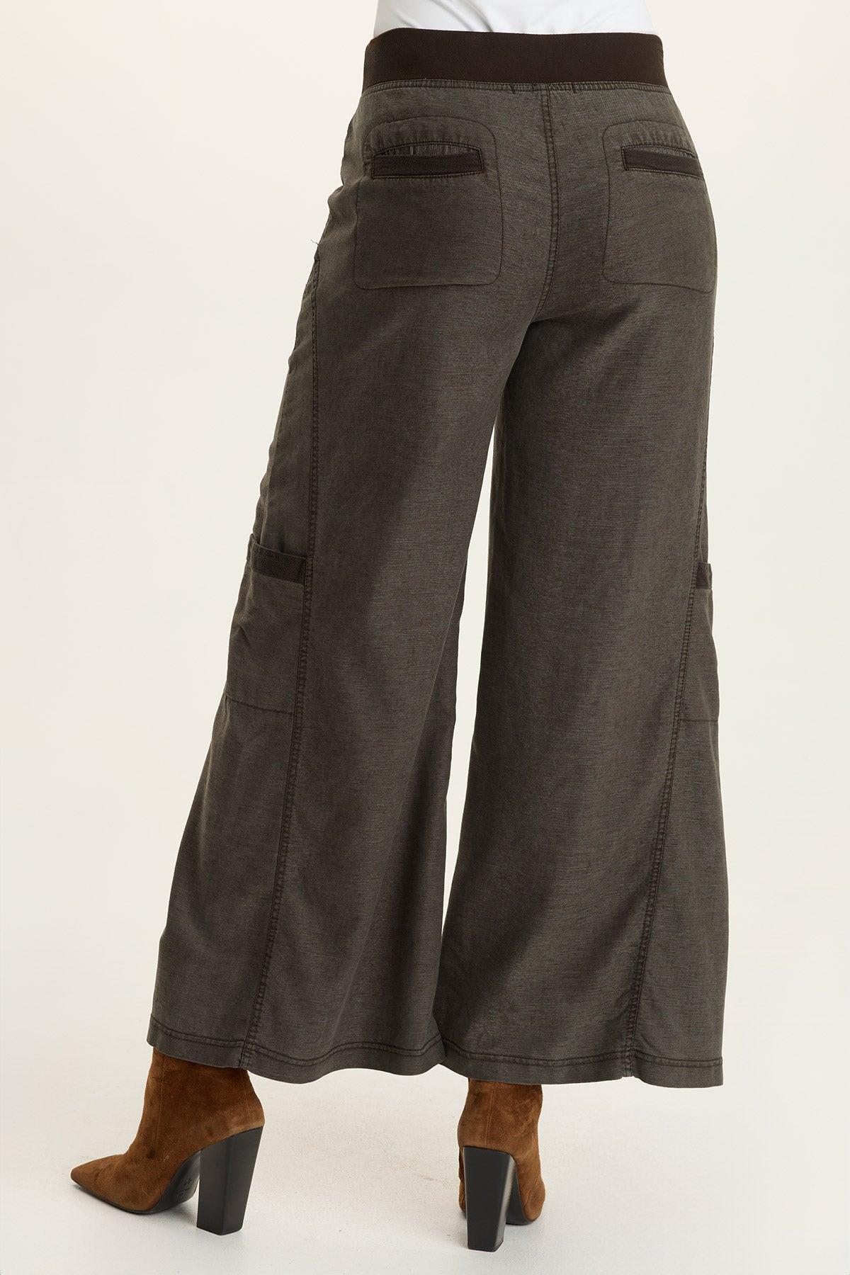 Tove Twill Cargo Wide-Leg Pant