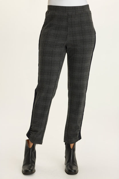 Nestor Plaid + Stripe Ponte Pant