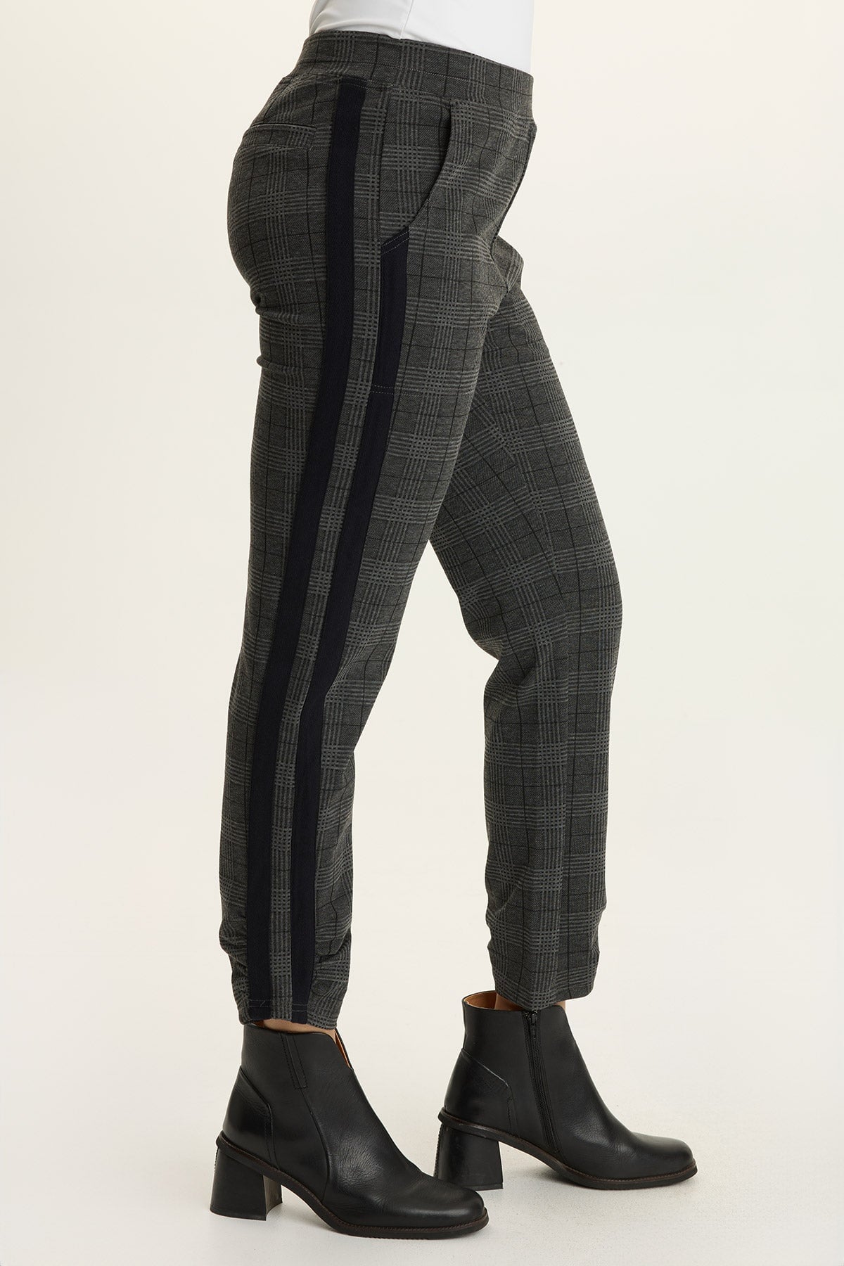 Nestor Plaid + Stripe Ponte Pant