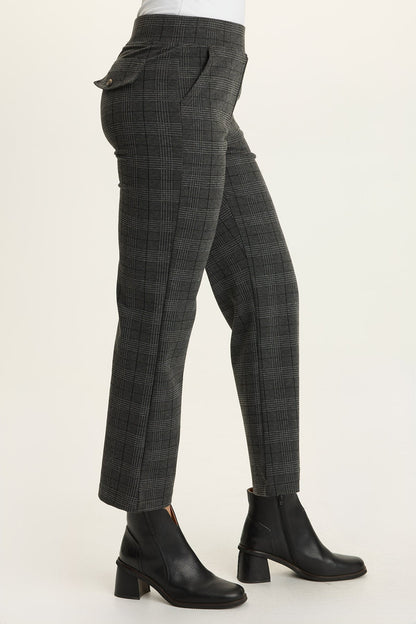 Limus Plaid Pull-On Flare Pant