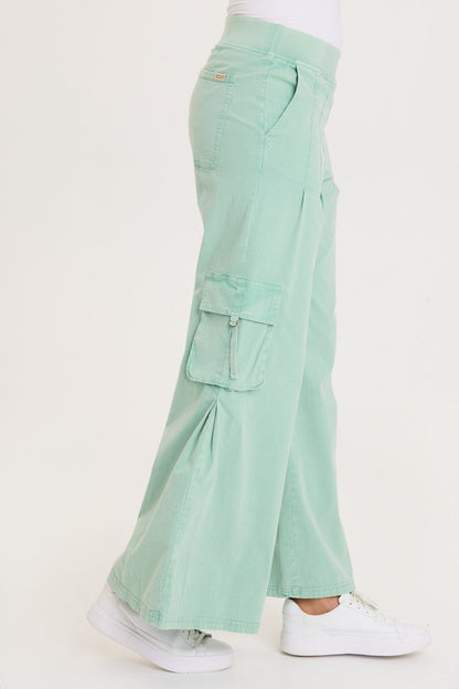 Erwin Side Pleats Cargo Wide-Leg Pant