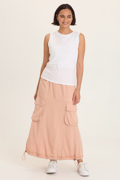 Ingram Cinchable Cargo Twill Skirt