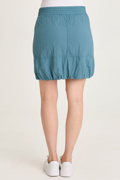 Corwyn Textured Zip-Front Mini Skirt