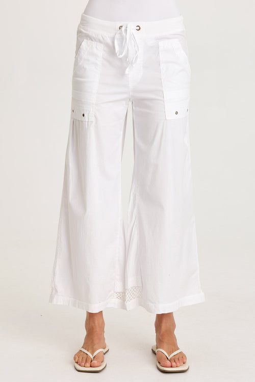 Roel Poplin/Mesh Gaucho Crop