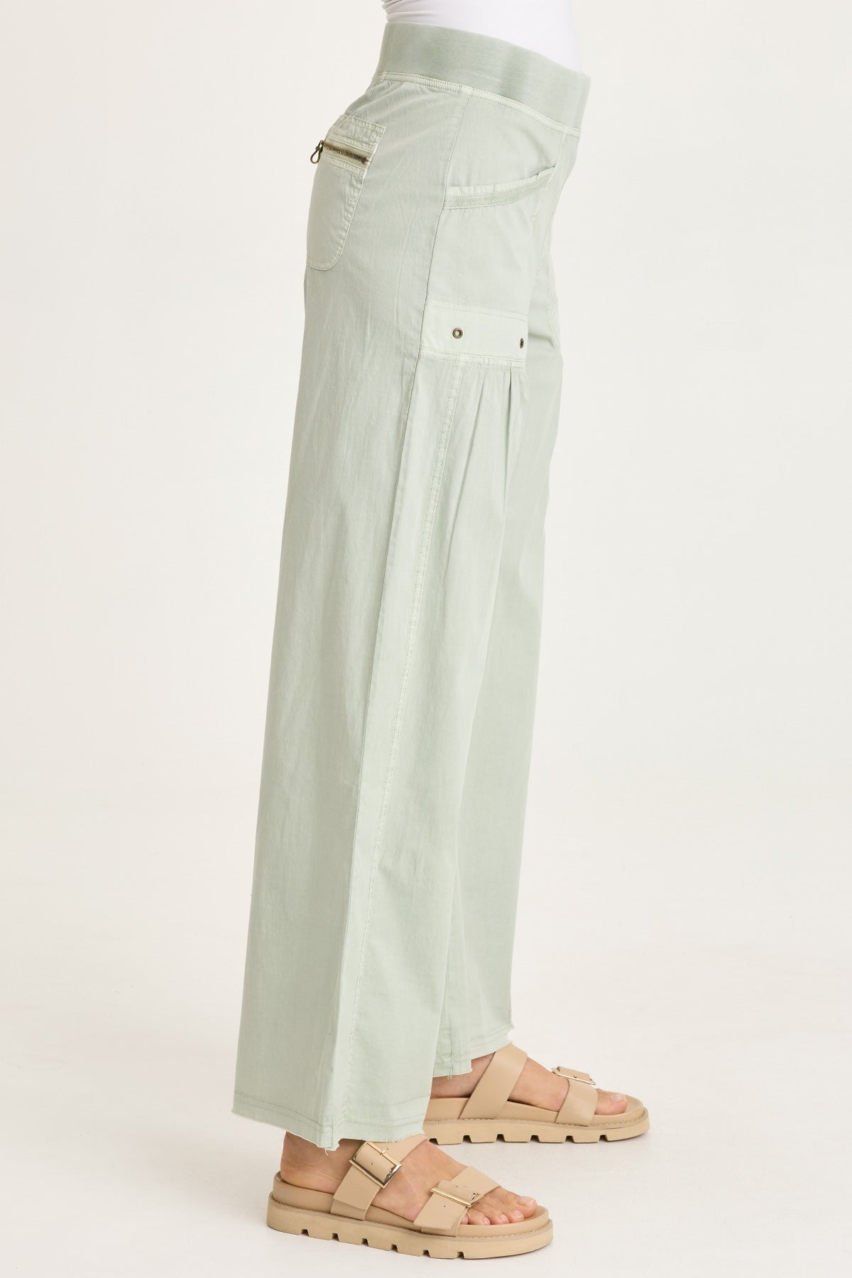 Brently Poplin Wide Leg Pant