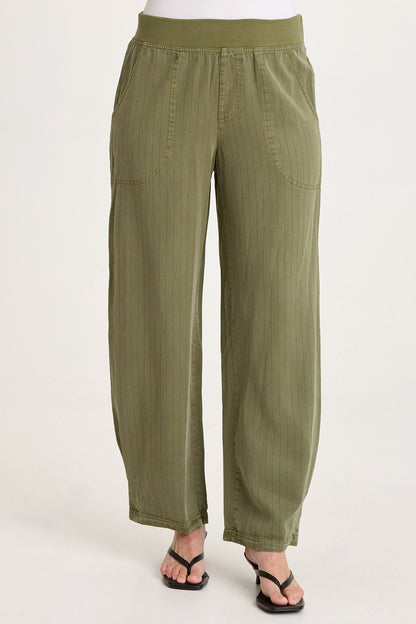 Carell Pinstripe Pleated Leg Pant