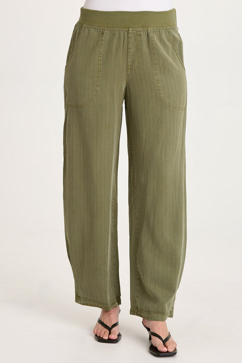 Carell Pinstripe Pleated Leg Pant