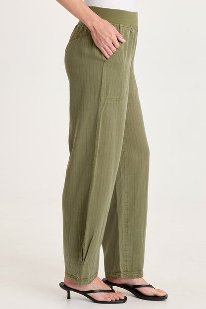 Carell Pinstripe Pleated Leg Pant