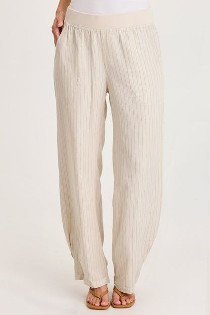 Carell Pinstripe Pleated Leg Pant