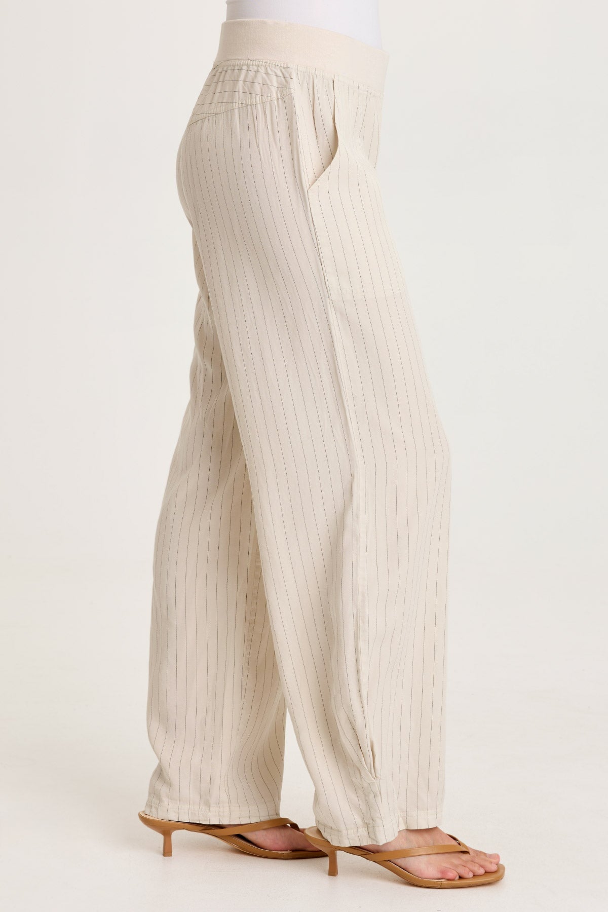Carell Pinstripe Pleated Leg Pant