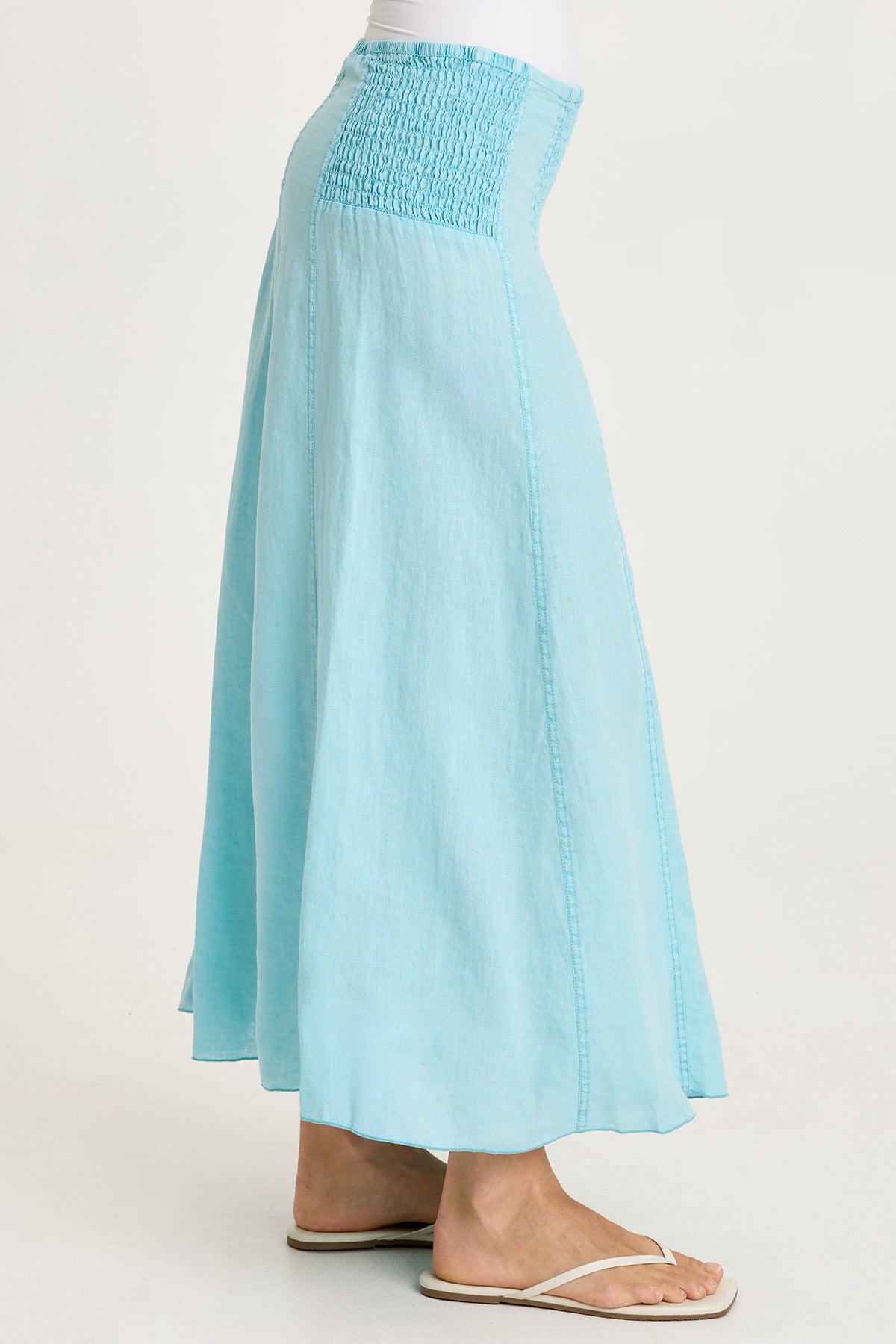 Blake Linen Smocked Skirt/Dress