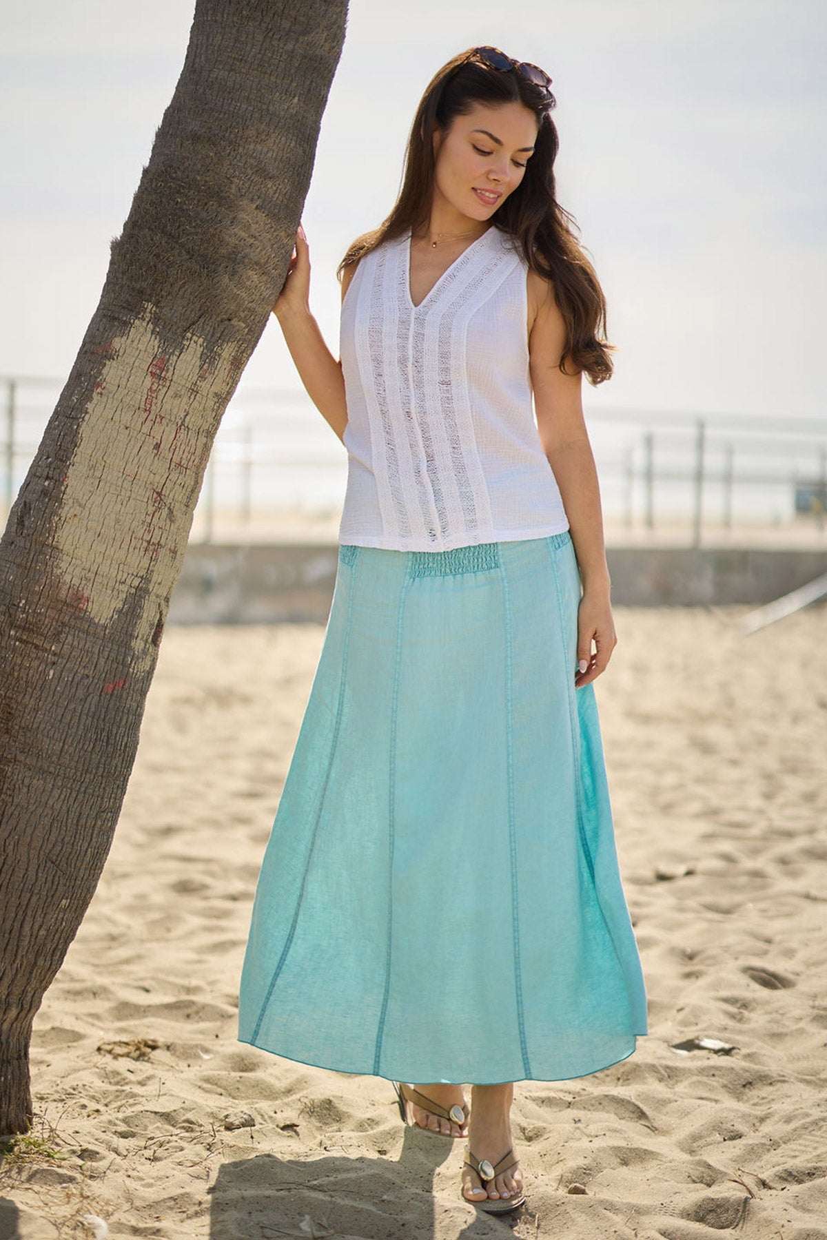 Blake Linen Smocked Skirt/Dress