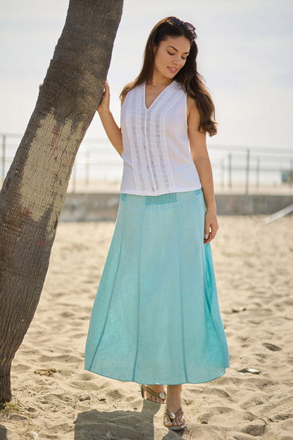 Blake Linen Smocked Skirt/Dress