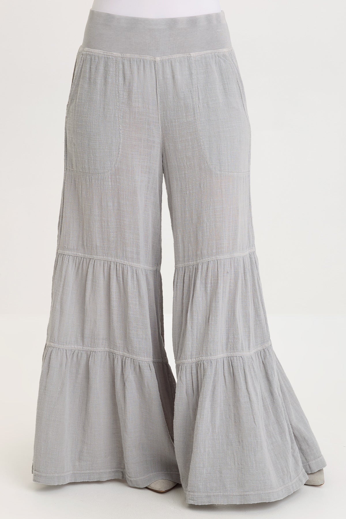 Lando Gauze Tiered-Bottom Pant