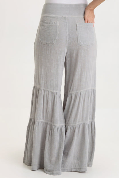 Lando Gauze Tiered-Bottom Pant