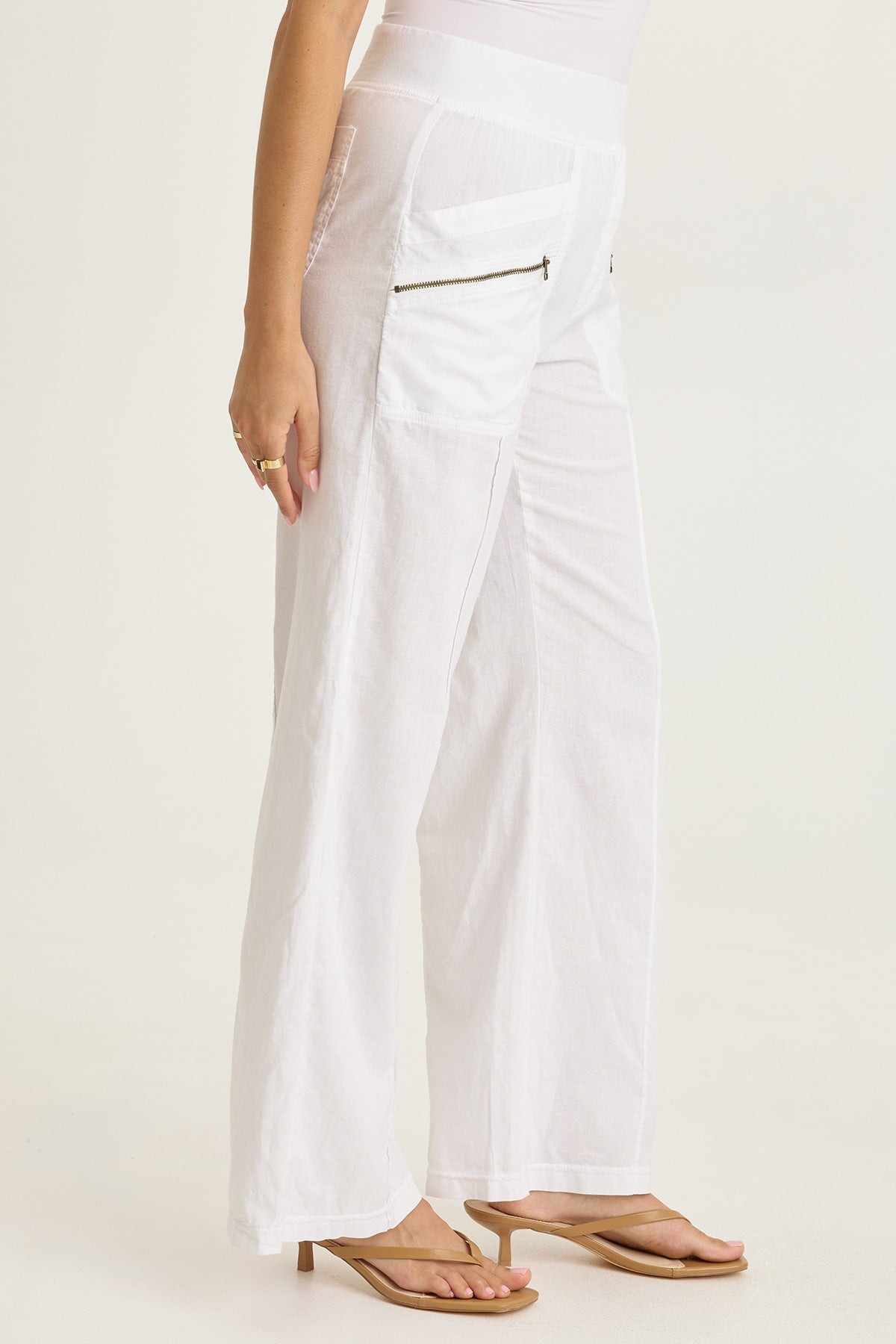 Torryn Linen Zipper Pockets Pants