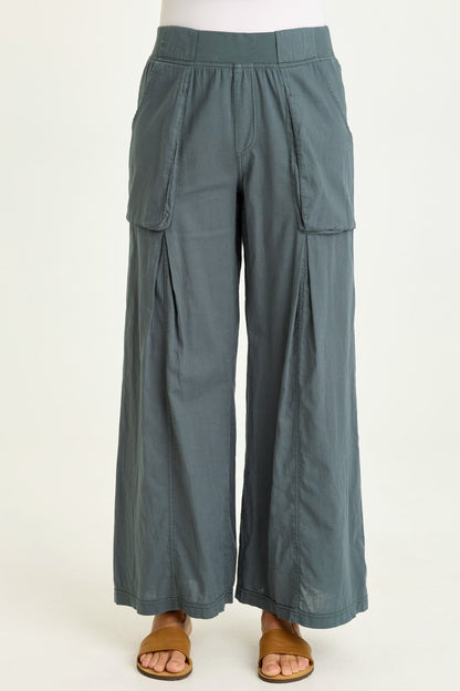 Charli Linen Inverted Box Pleat Pants