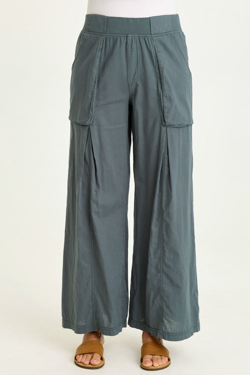 Charli Linen Inverted Box Pleat Pants