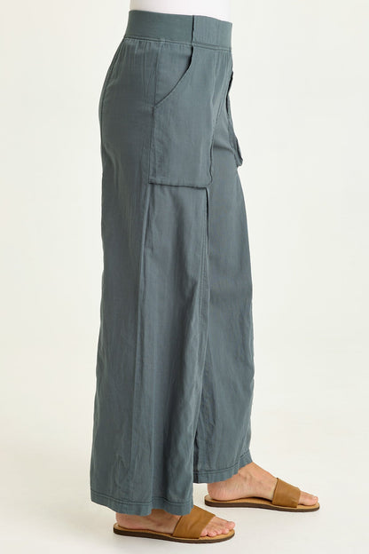 Charli Linen Inverted Box Pleat Pants