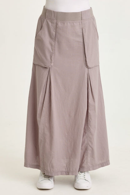 Emerie Linen Inverted Box Pleat Skirt