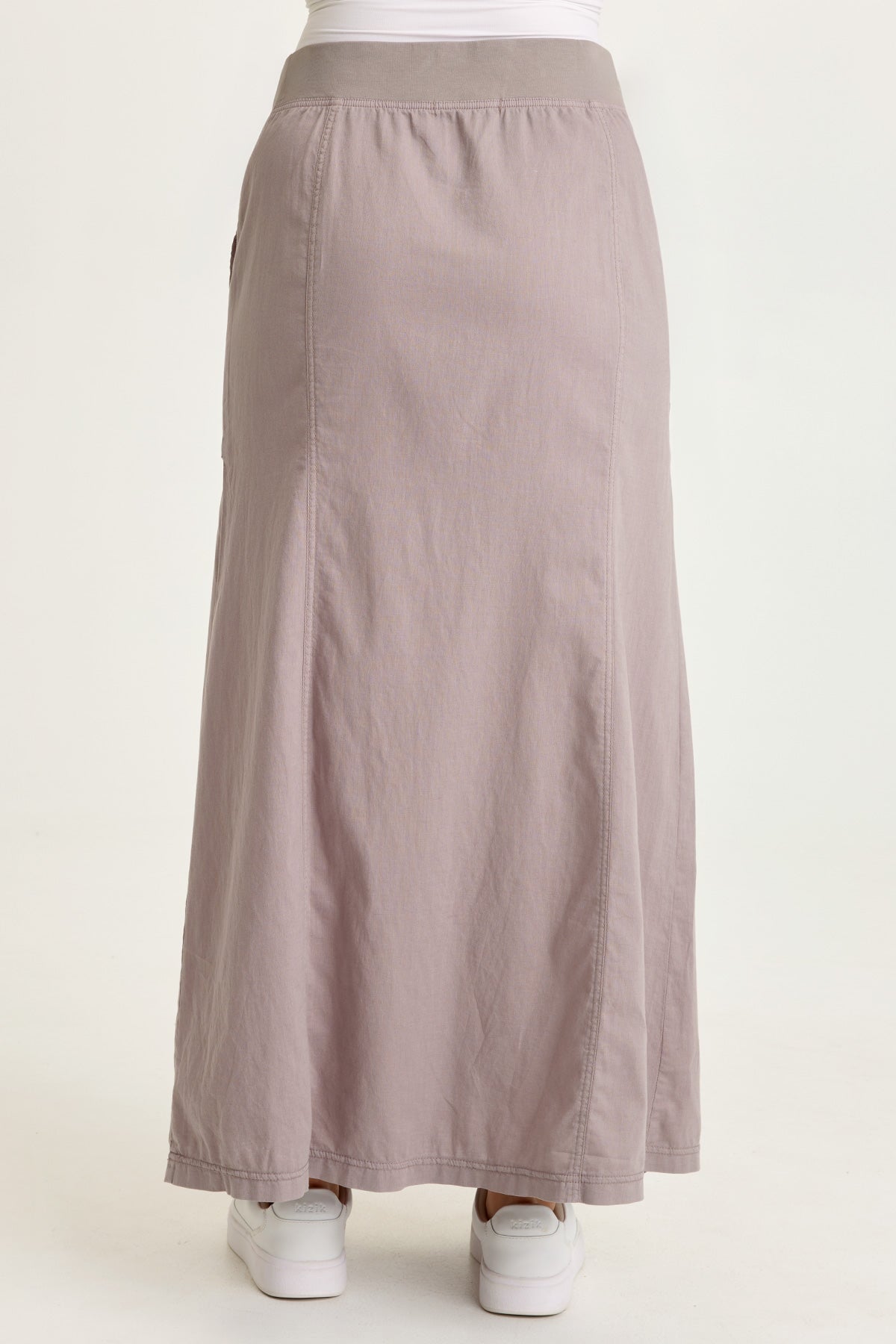 Emerie Linen Inverted Box Pleat Skirt