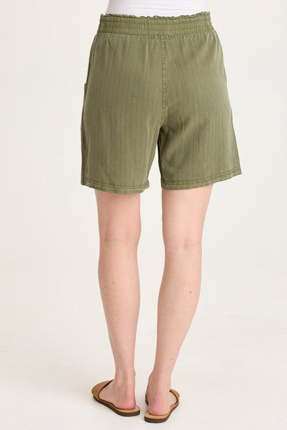 Lynn Embroidered Pinstripe Short