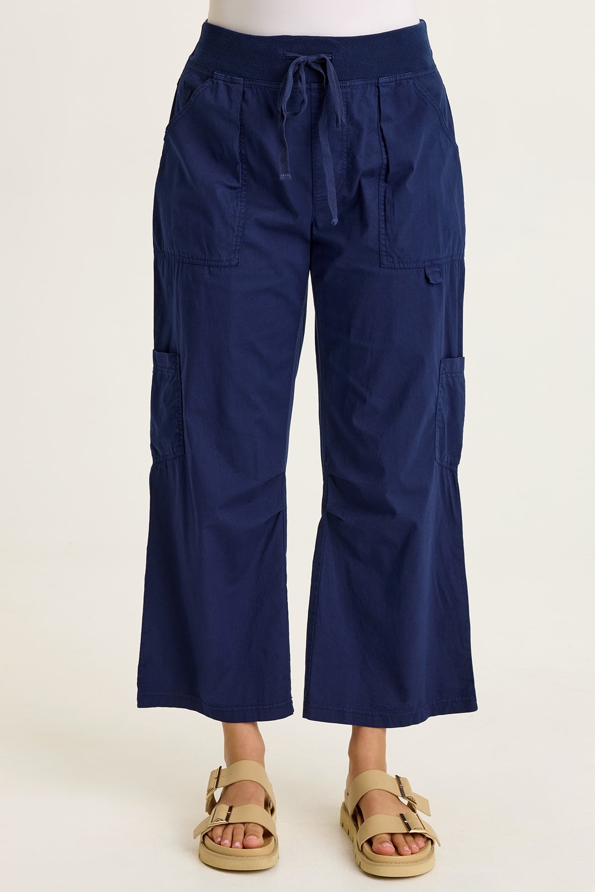 Leopold Poplin Darted Knee Cargo Crop